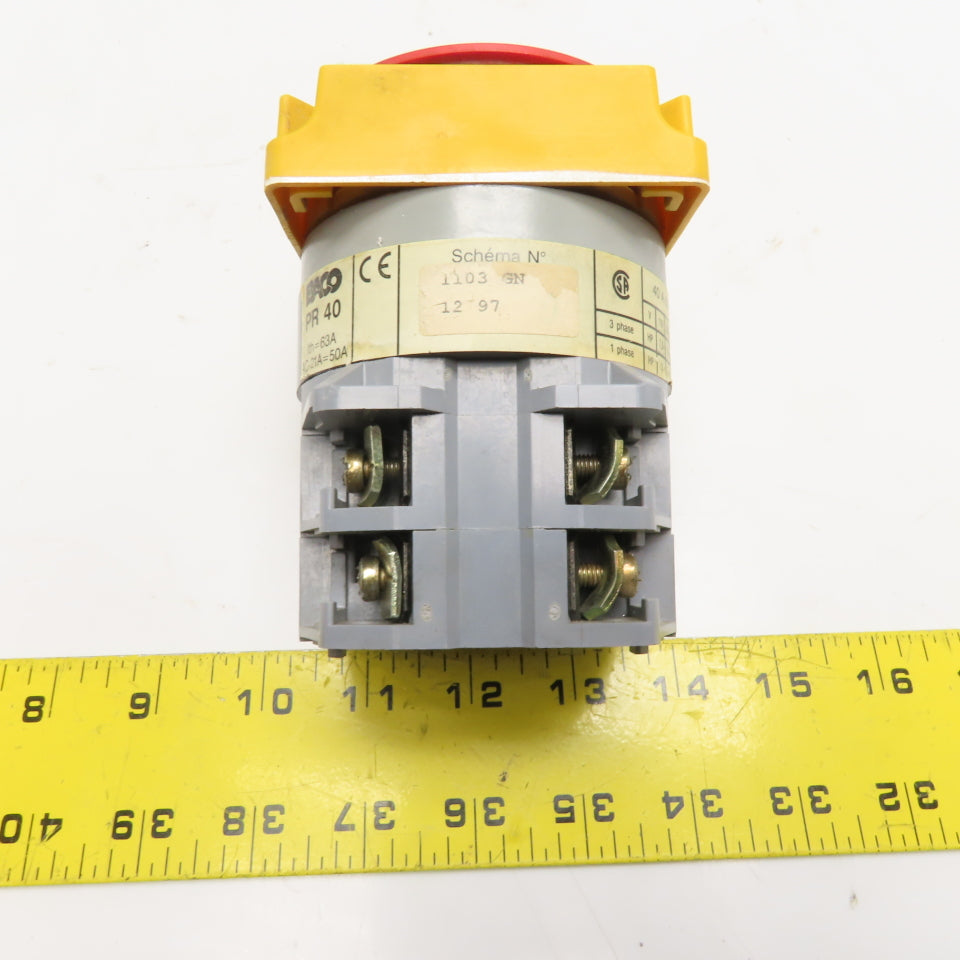 Baco PR 40 Non Fusible Safety Disconnect Switch 40A 600VAC