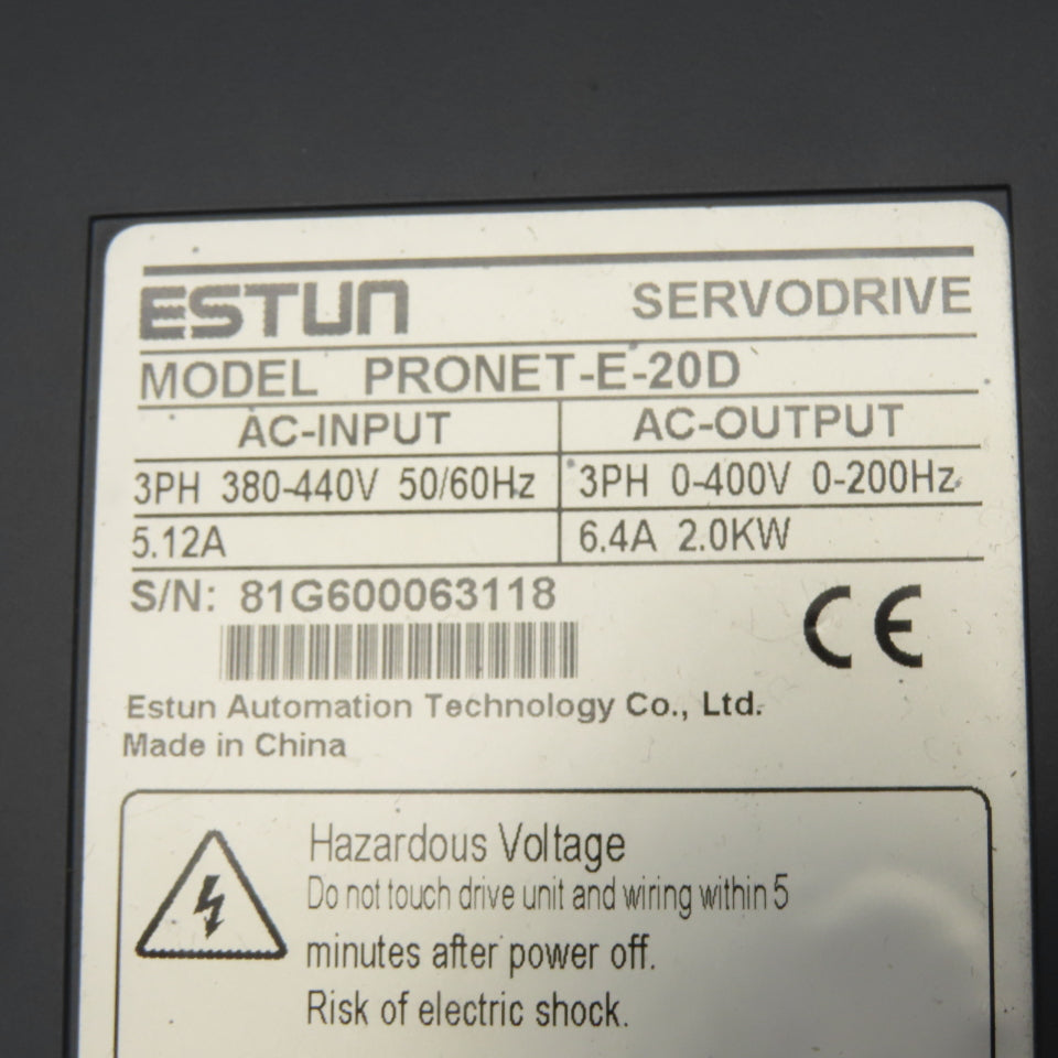 Estun ProNet-E-20D ProNet-E Servo Drive 3PH 400V 2.0KW