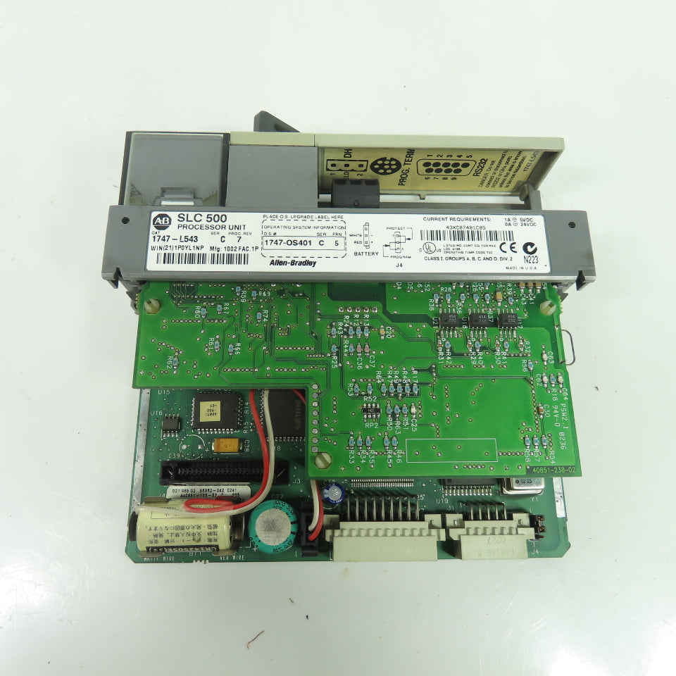 Allen-Bradley 1747-L543 SLC 5/04 CPU Processor Unit Series C Proc. Rev 7