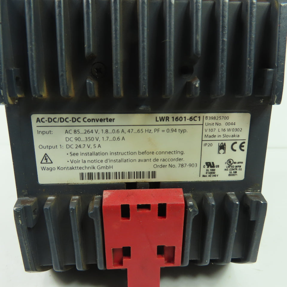 Wago 787-903 EPSITRON AC-DC/DC-DC Converter 24.7VDC 5A Output Power Supply
