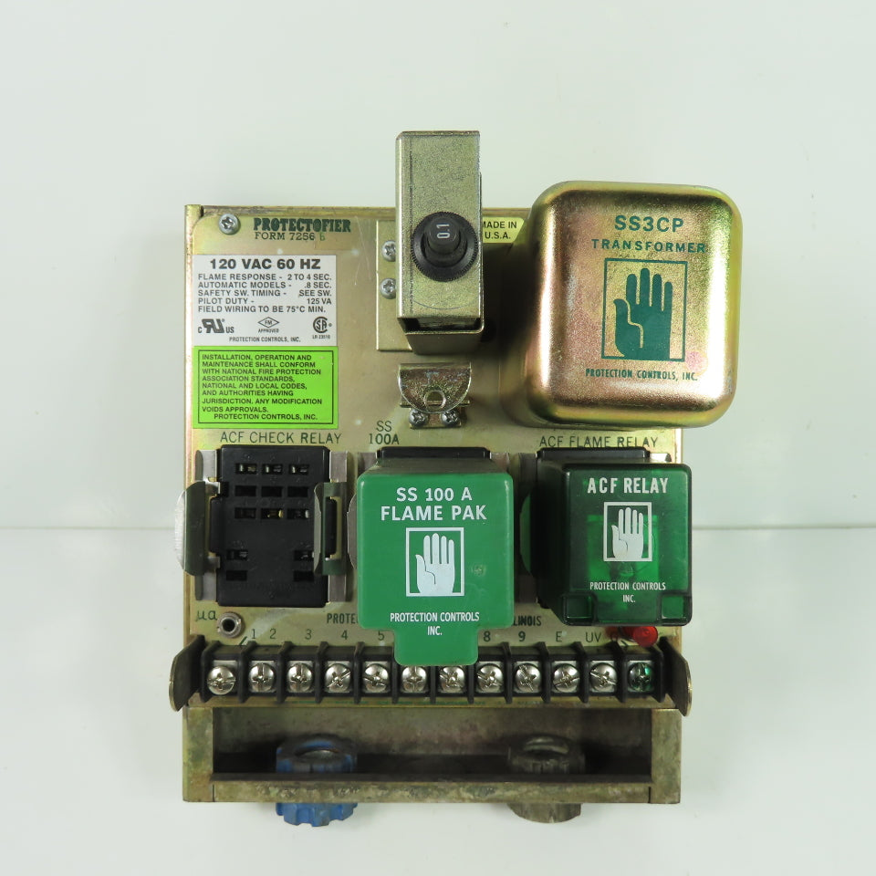 Protection Controls 7256 B Protectofier Combustion Safeguard Control 120VAC