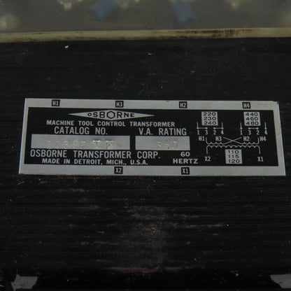 Osborne 10382 TF Machine Tool Control Transformer 350VA 220/480V Pri 110/120VSec