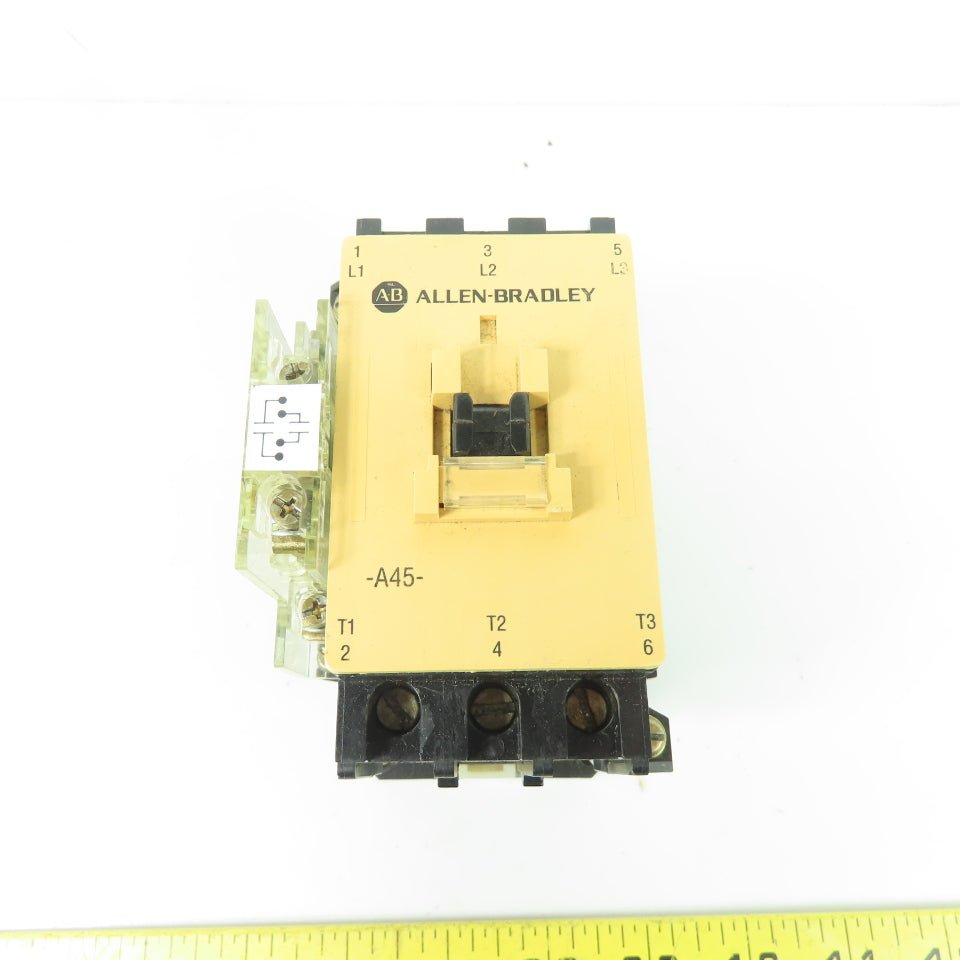 Allen-Bradley 100-A45N*3 3-Pole Motor Contactor 600VAC 45A 120V Coil