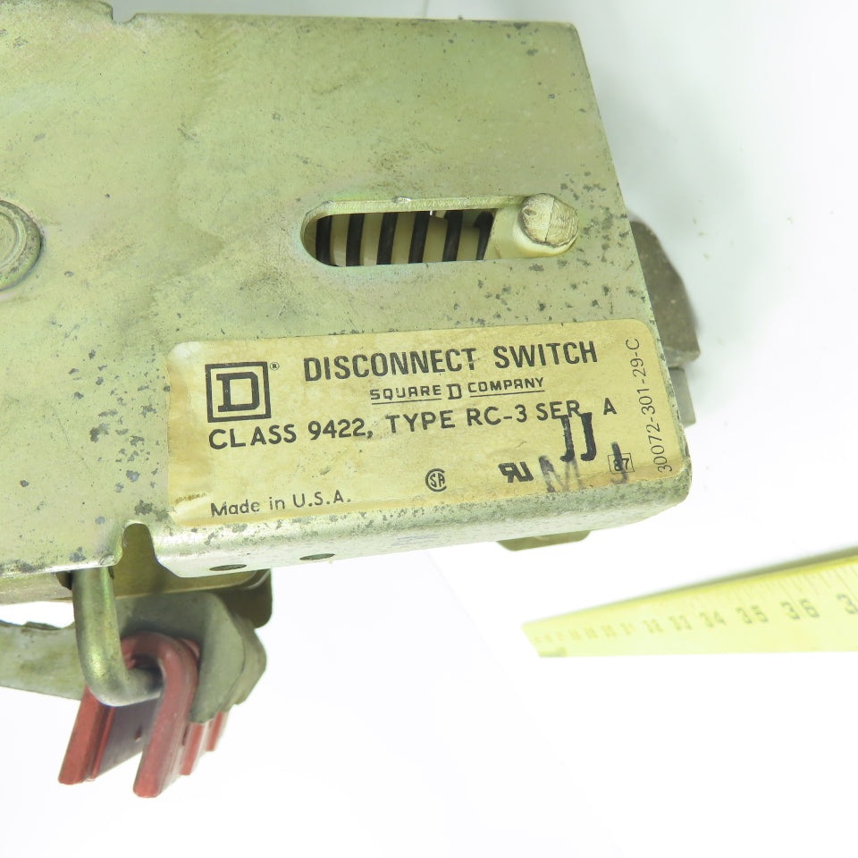 Square D 9422-RC3 Fusible Safety Disconnect Switch Series A 30A 600VAC