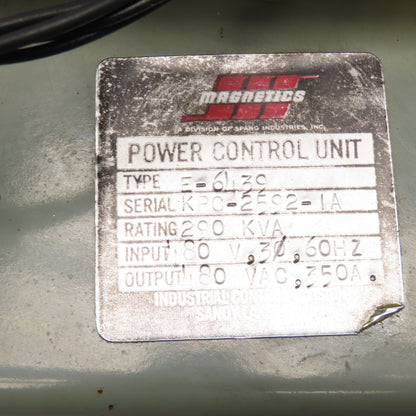 Magnetics E-6234-0004 E-6139 Power Control Unit 290kVA 80V 350A