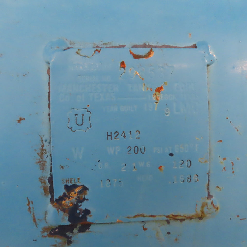 Manchester H2412 120 Gallon Horizontal Air Compressor Receiver Tank 200 PSI