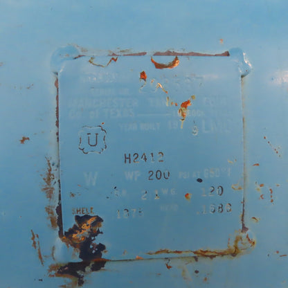 Manchester H2412 120 Gallon Horizontal Air Compressor Receiver Tank 200 PSI