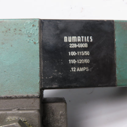Numatics 153SS63AK000030 5/3 Position Closed Center Pneumatic Valve 110-120V