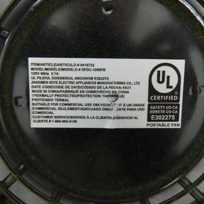 Utilitech SFDC-1050FB 5.7A 42" High Velocity Portable Drum Fan 120V 1Ph