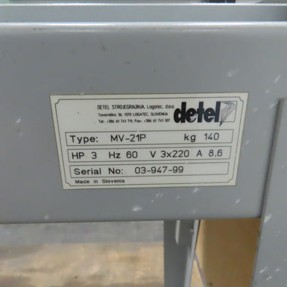 Detel MV-21P 3HP 21-Spindle Line Boring Drilling Machine 220V 3Ph