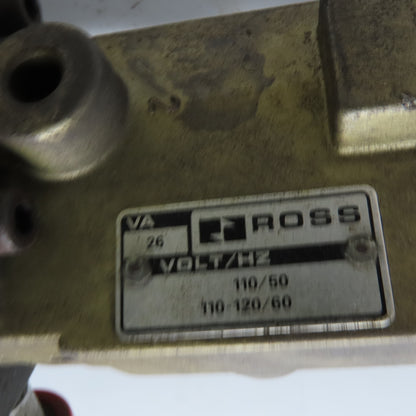 Ross 2773A8082 3 Way 1-1/2 NPT Pneumatic LOX Dump Valve 115V