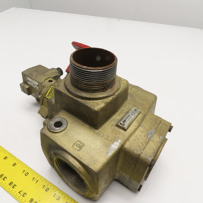Ross 2773A8082 3 Way 1-1/2 NPT Pneumatic LOX Dump Valve 115V