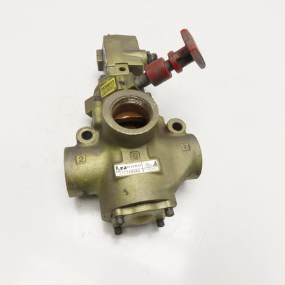Ross 2773A8082 3 Way 1-1/2 NPT Pneumatic LOX Dump Valve 115V