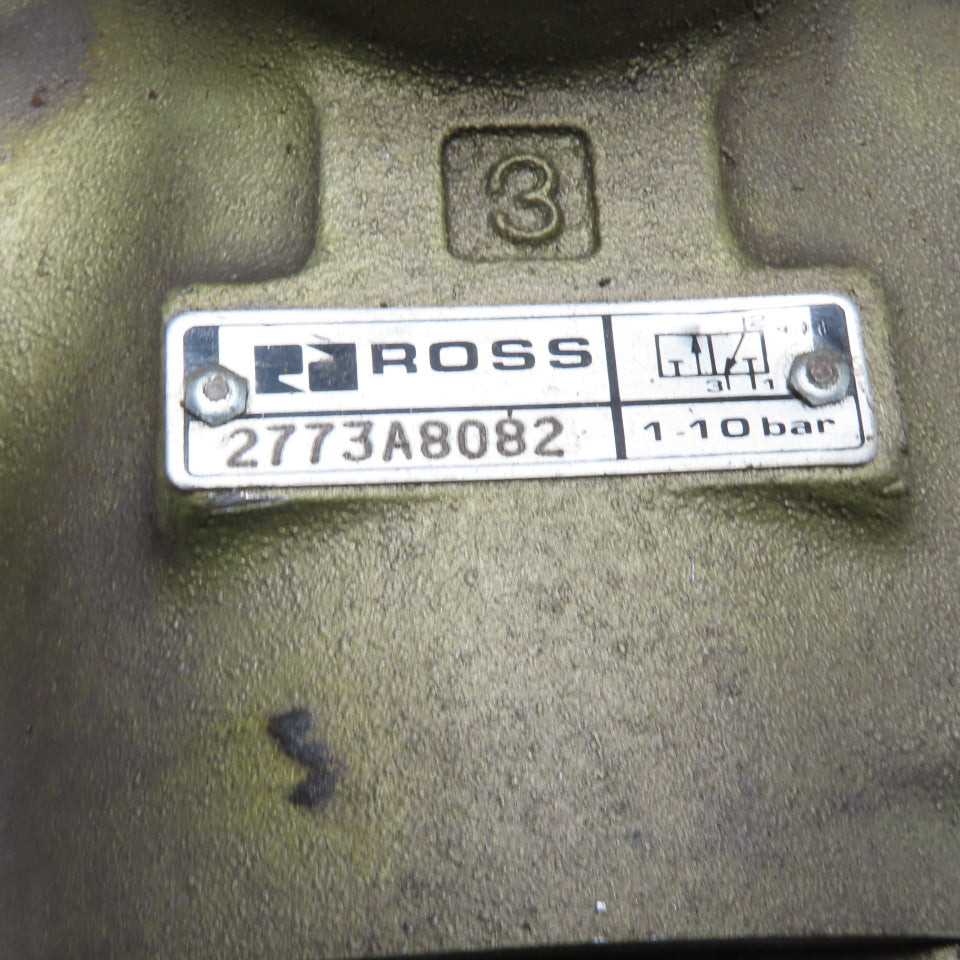 Ross 2773A8082 3 Way 1-1/2 NPT Pneumatic LOX Dump Valve 115V