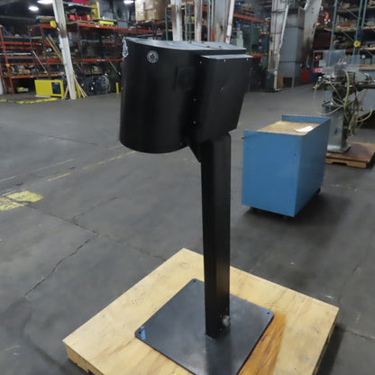 Industrial Pedestal Monitor Enclosure with Cooling Fans and Keyboard Tray