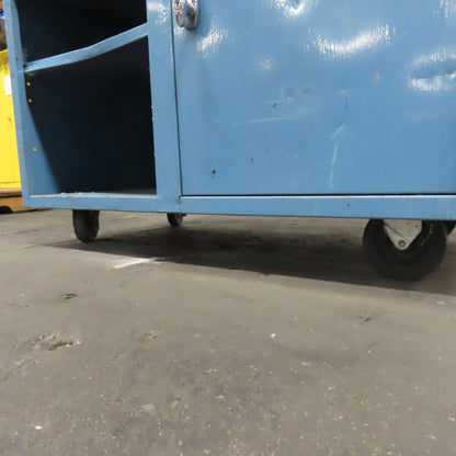 Industrial Rolling Workstation Cabinet W/ Drawer and Locking Storage 42"x24" Top