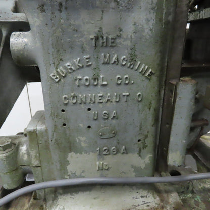 Burke Machine Tool Co. 126A 3/4HP Horizontal Production Mill 220/440V 3Ph Tested