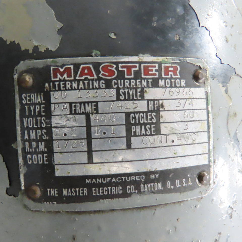 Burke Machine Tool Co. 126A 3/4HP Horizontal Production Mill 220/440V 3Ph Tested