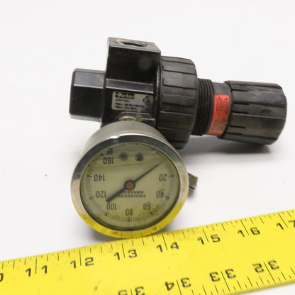 Parker 07R313AC 3/8" NPT Pneumatic Regulator 250 PSI Max with 160 PSI Gauge