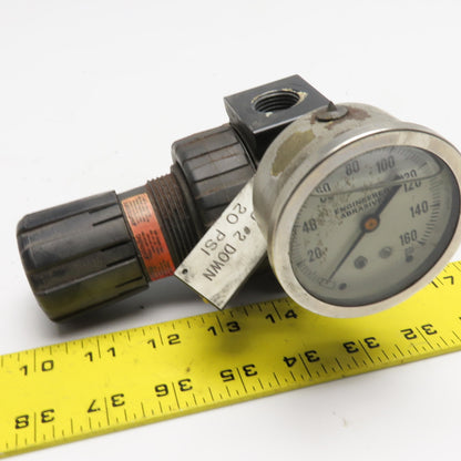 Parker 07R313AC 3/8" NPT Pneumatic Regulator 250 PSI Max with 160 PSI Gauge