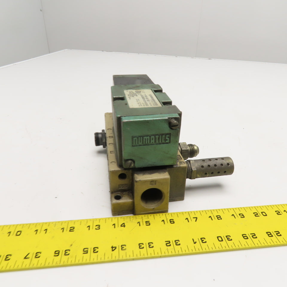 Numatics 554SA43AK000030 Solenoid Valve 150 PSI 120VAC 0.37A with Manifold Base