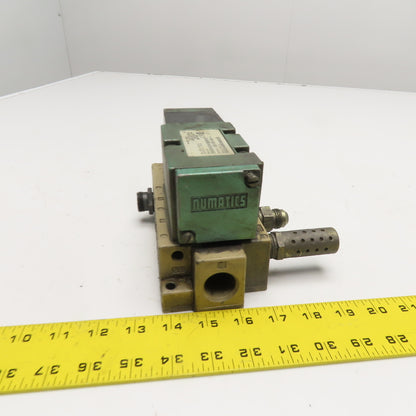 Numatics 554SA43AK000030 Solenoid Valve 150 PSI 120VAC 0.37A with Manifold Base