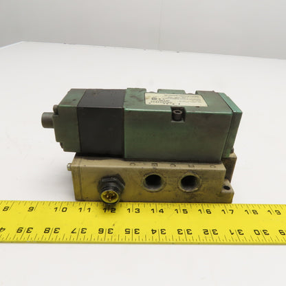 Numatics 554SA43AK000030 Solenoid Valve 150 PSI 120VAC 0.37A with Manifold Base