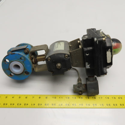 Durco B063S10 AKH3 1" PFA Lined Ball Valve 150 PSI with Automax Actuator