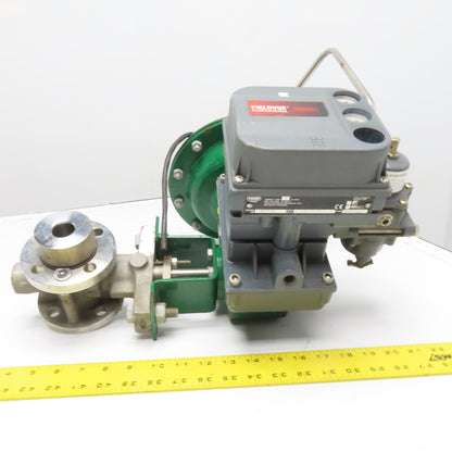Fisher 1052 V150 Vee-Ball Pneumatic Control Valve 1" #150 1052 Actuator Modified