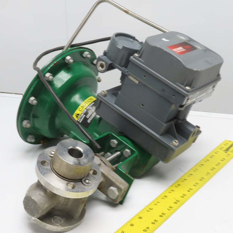 Fisher 1052 V150 Vee-Ball Pneumatic Control Valve 1" #150 1052 Actuator Modified