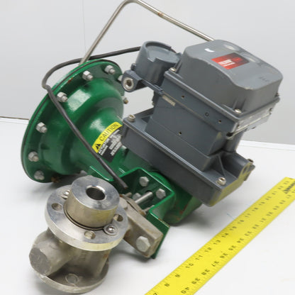 Fisher 1052 V150 Vee-Ball Pneumatic Control Valve 1" #150 1052 Actuator Modified