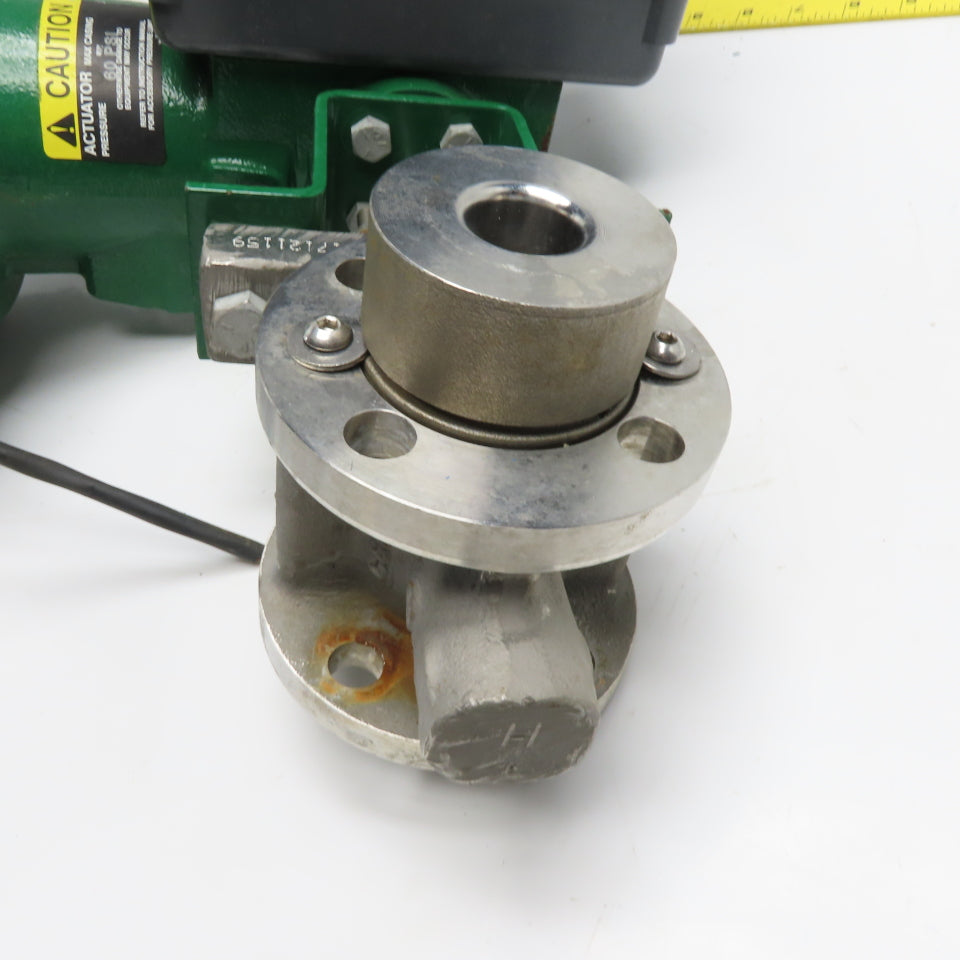 Fisher 1052 V150 Vee-Ball Pneumatic Control Valve 1" #150 1052 Actuator Modified