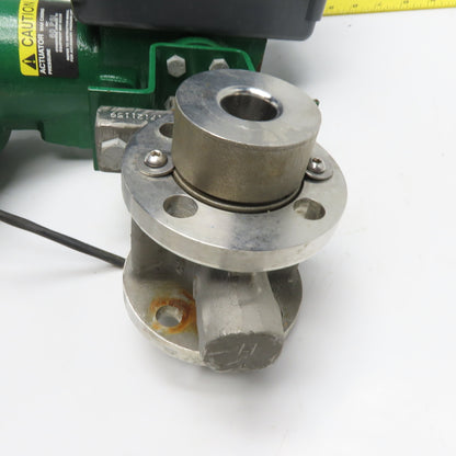 Fisher 1052 V150 Vee-Ball Pneumatic Control Valve 1" #150 1052 Actuator Modified