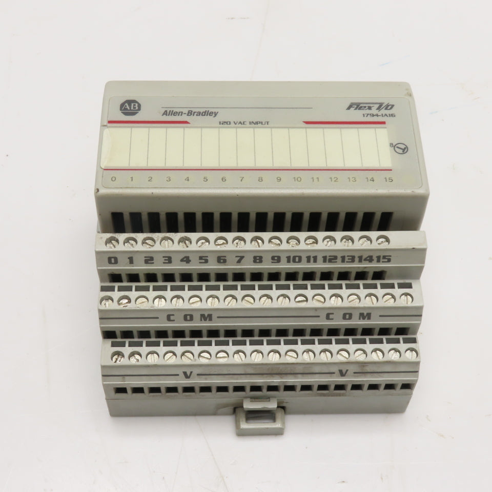 Allen Bradley 1794-IA16 Flex I/O 120 VAC 16 Point Input Module W/ Terminal Base