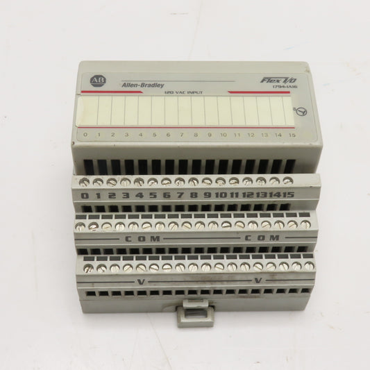 Allen Bradley 1794-IA16 Flex I/O 120 VAC 16 Point Input Module W/ Terminal Base