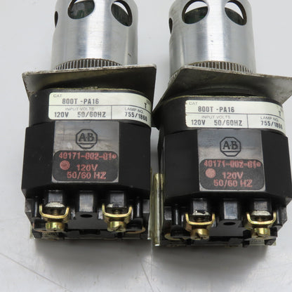 Allen-Bradley 800T-PA16 120V Illuminated Push Button Indicator Switch Lot Of 2