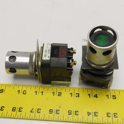 Allen-Bradley 800T-PA16 120V Illuminated Push Button Indicator Switch Lot Of 2