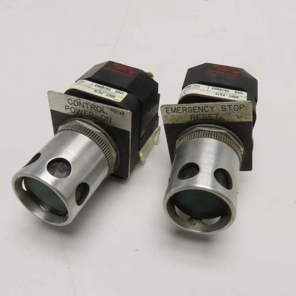 Allen-Bradley 800T-PA16 120V Illuminated Push Button Indicator Switch Lot Of 2