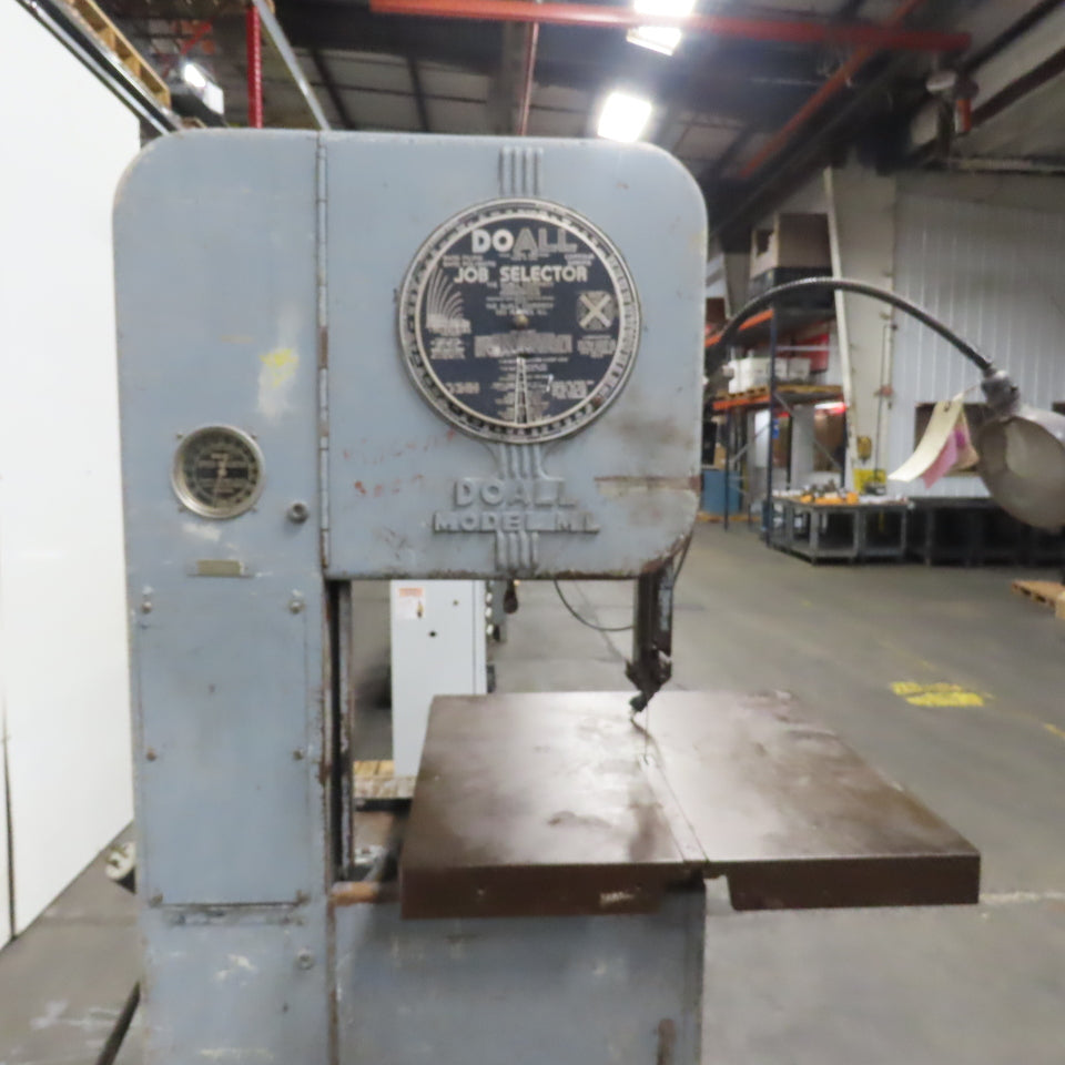 DoAll Model ML 16" Vertical Contour Band Saw With Job Selector 1HP 1Ph 115/230V