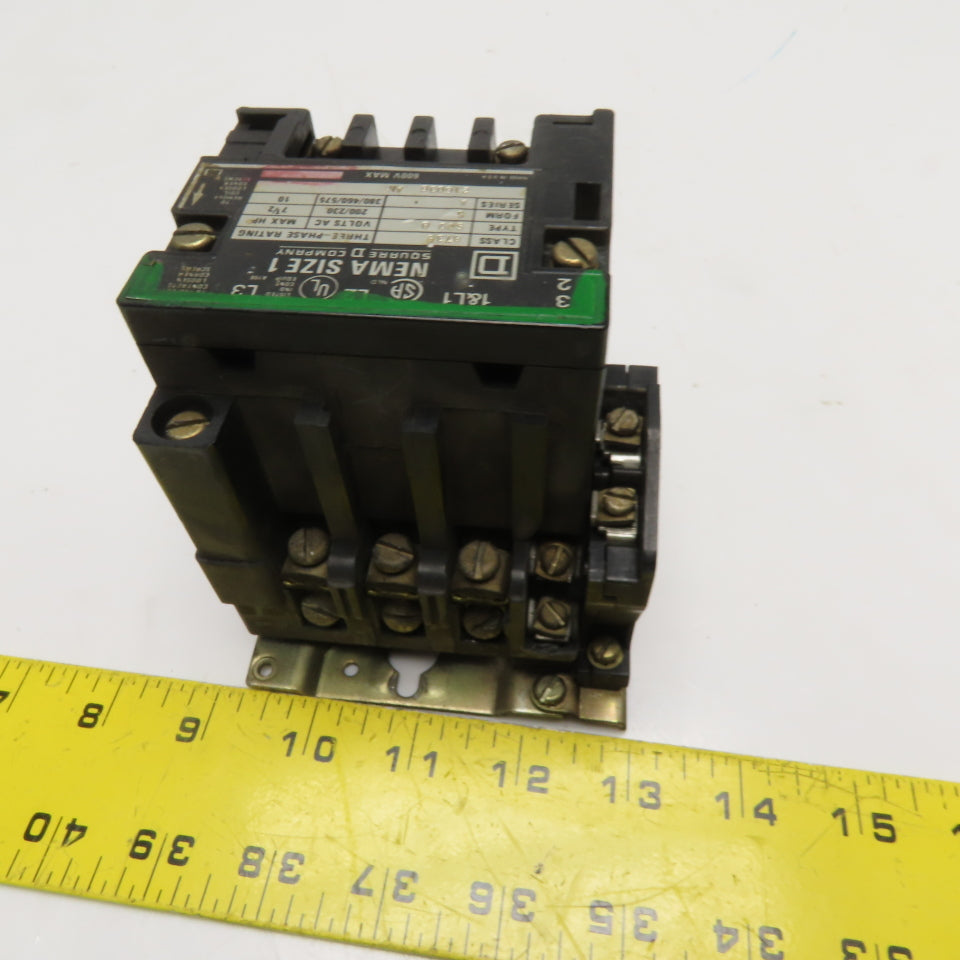 Square D 8736 SCO 8 NEMA Size 1 Magnetic Contactor 120V Coil 3-Pole 3Ph