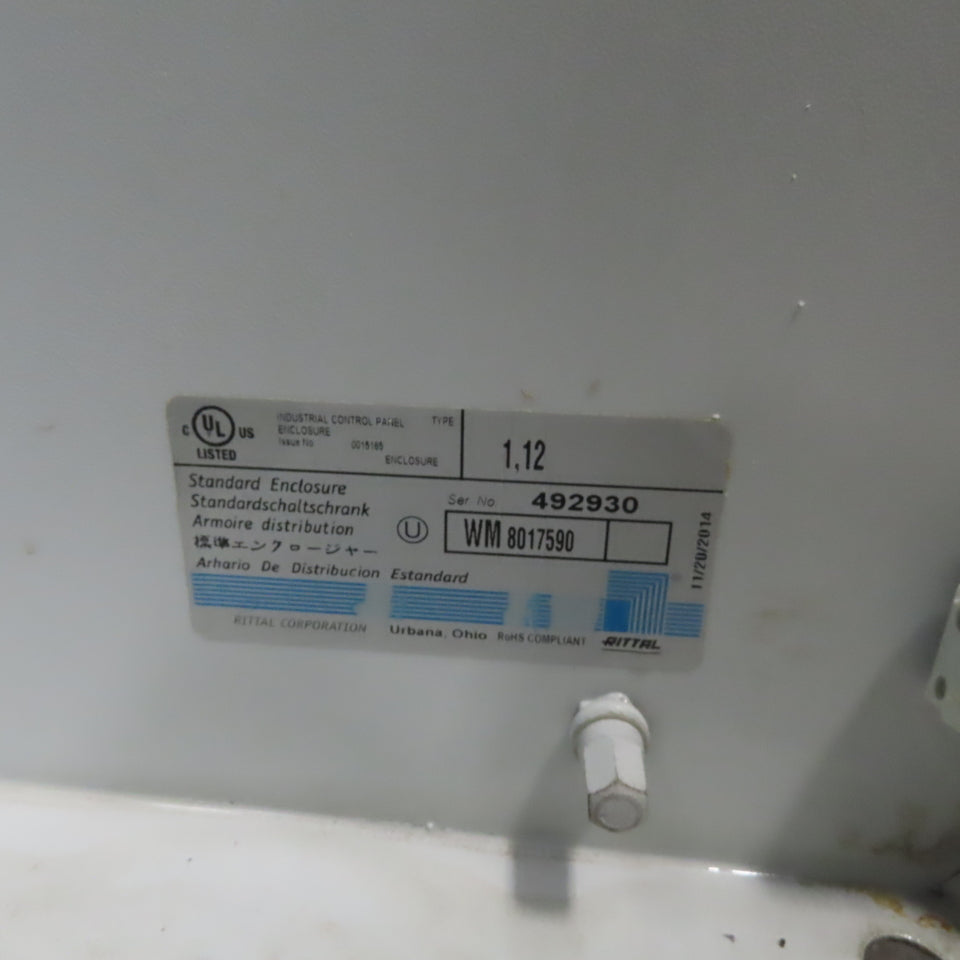 Rittal WM 8017.590 47" x 47" x 12" 2-Door Electrical Enclosure W/ Backplate