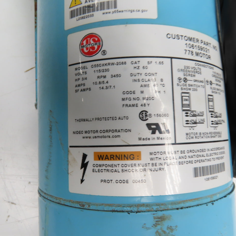 Little Giant BE-S75 3/4HP Centrifugal Water Pump 115/230V 1Ph 3450RPM