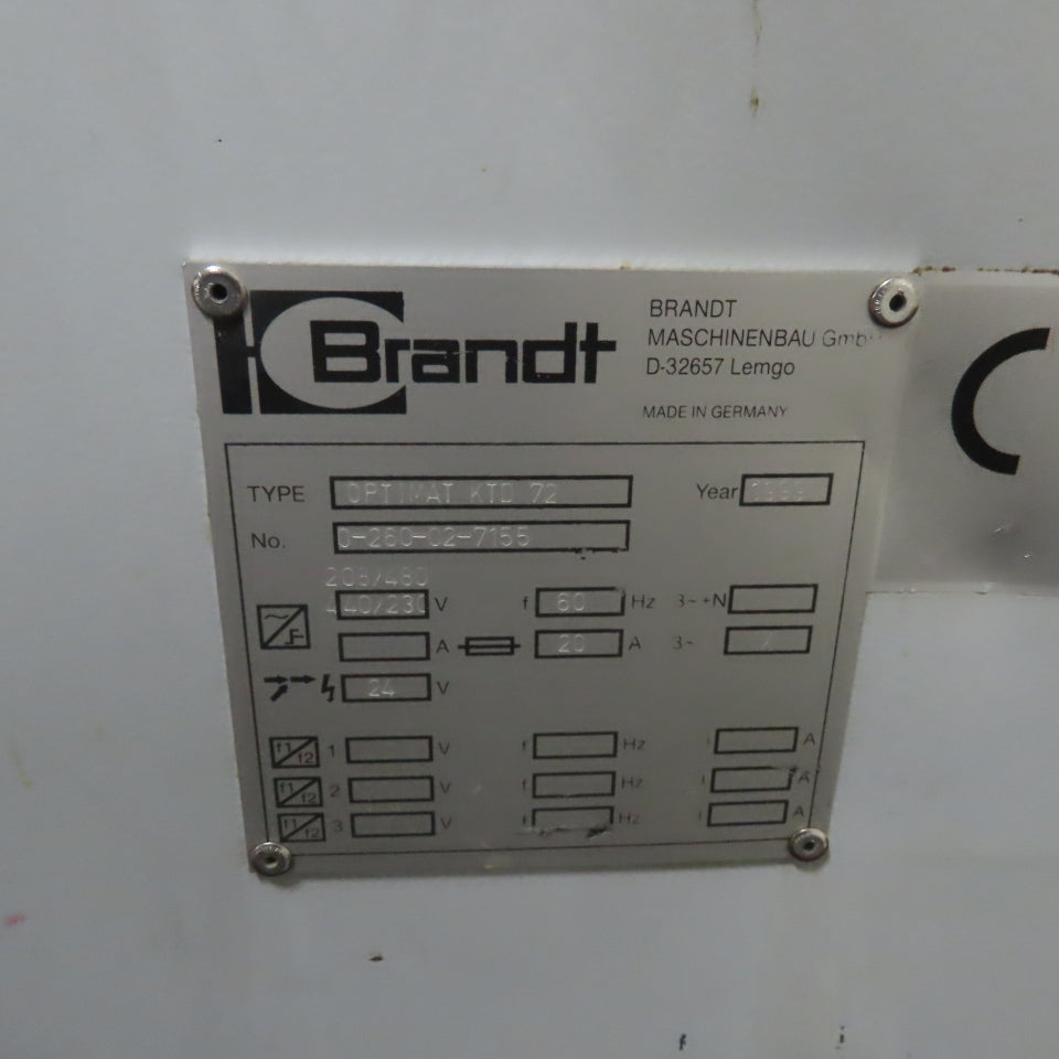 Brandt Optimat KTD 72 Manual Contour Edgebander Station Enclosure Cabinet ONLY