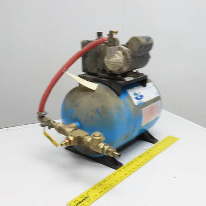 Procon Jet-Rite PJR-20S Rotary Vane Pump on Pressure Tank 230V 100GPH 2 Gallon