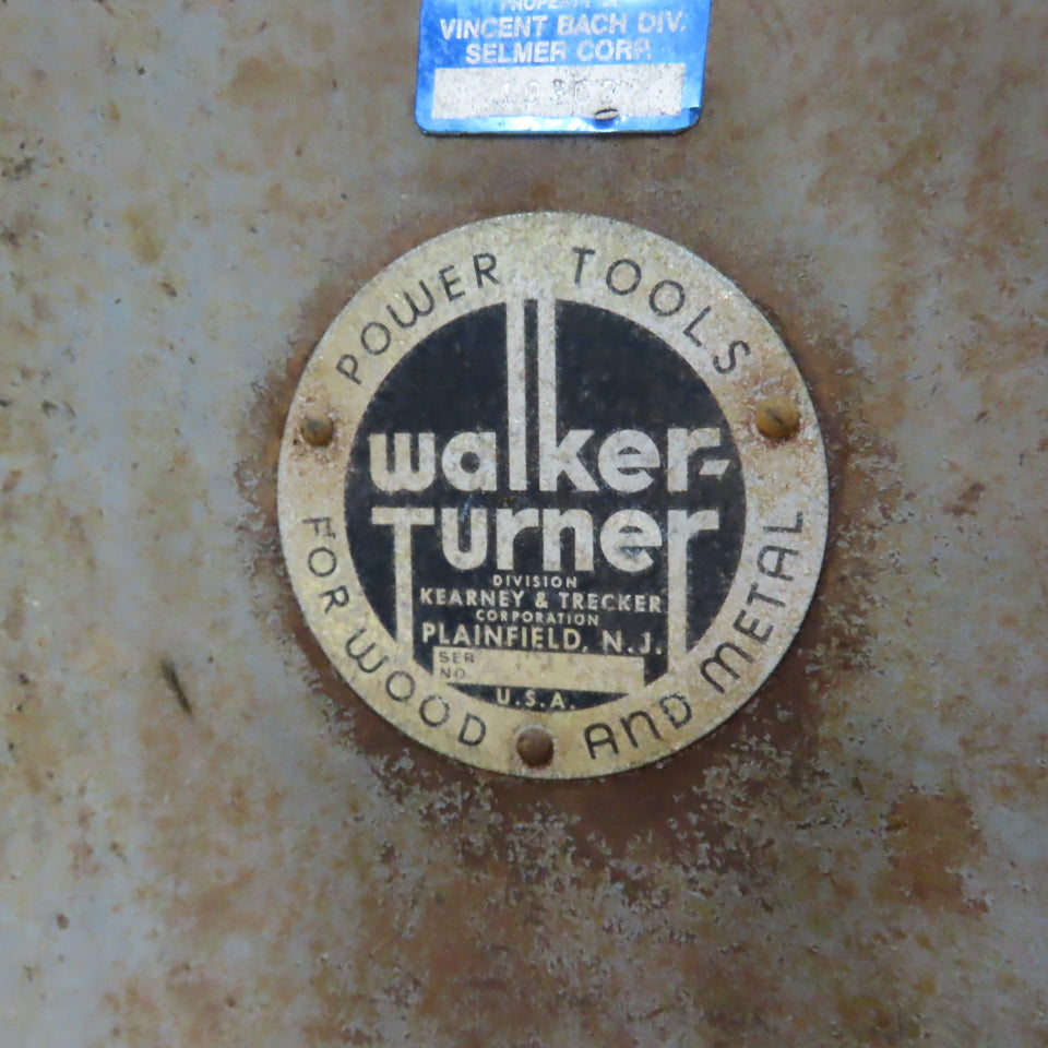 Walker-Turner Vintage Cast Iron Table Saw 3/4HP 1Ph 115/230V 22.5" x 18" Top