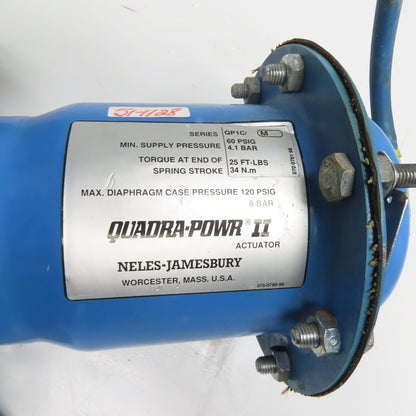 Jamesbury 5150313600TT 1-1/2" 316SS Ball Valve Quadra-Powr II Pneumatic Actuator
