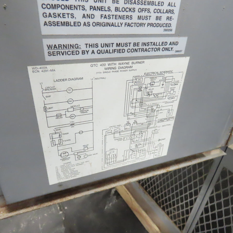 Thermo-Cycler GTC400C 400,000 BTU/Hr Industrial Gas Fired Heating Unit 110V 1Ph