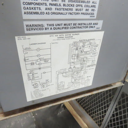 Thermo-Cycler GTC400C 400,000 BTU/Hr Industrial Gas Fired Heating Unit 110V 1Ph