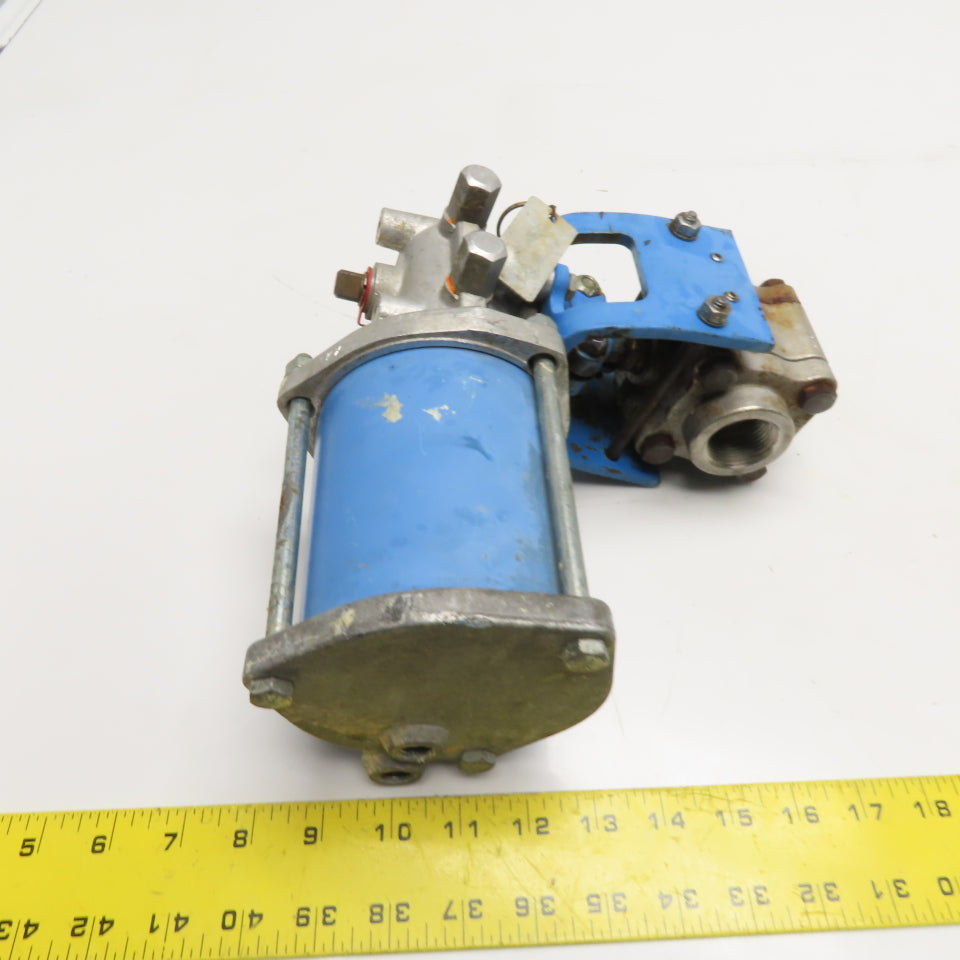 Jamesbury 4A 3600 MT1 1" 316SS Ball Valve with ST 50E Pneumatic Actuator