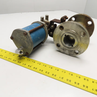 Jamesbury 5150 313600TT 2" 150# Flanged Valve with ST 50E Pneumatic Actuator